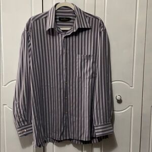 Bugatchi Uomo men’s pinstripe dress shirt Large